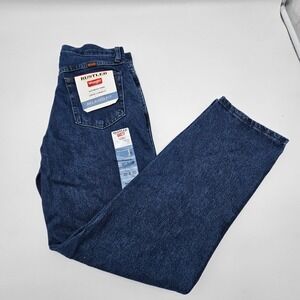 Rustler Wrangler Relaxed Fit Mens Jeans 30x30 Dark Wash Heavyweight Denim
